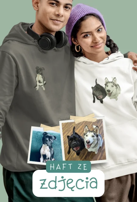 Personalizowana Bluza Haftowana - ze Zdjęcia Twojego Zwierzaka - Z CIAŁEM