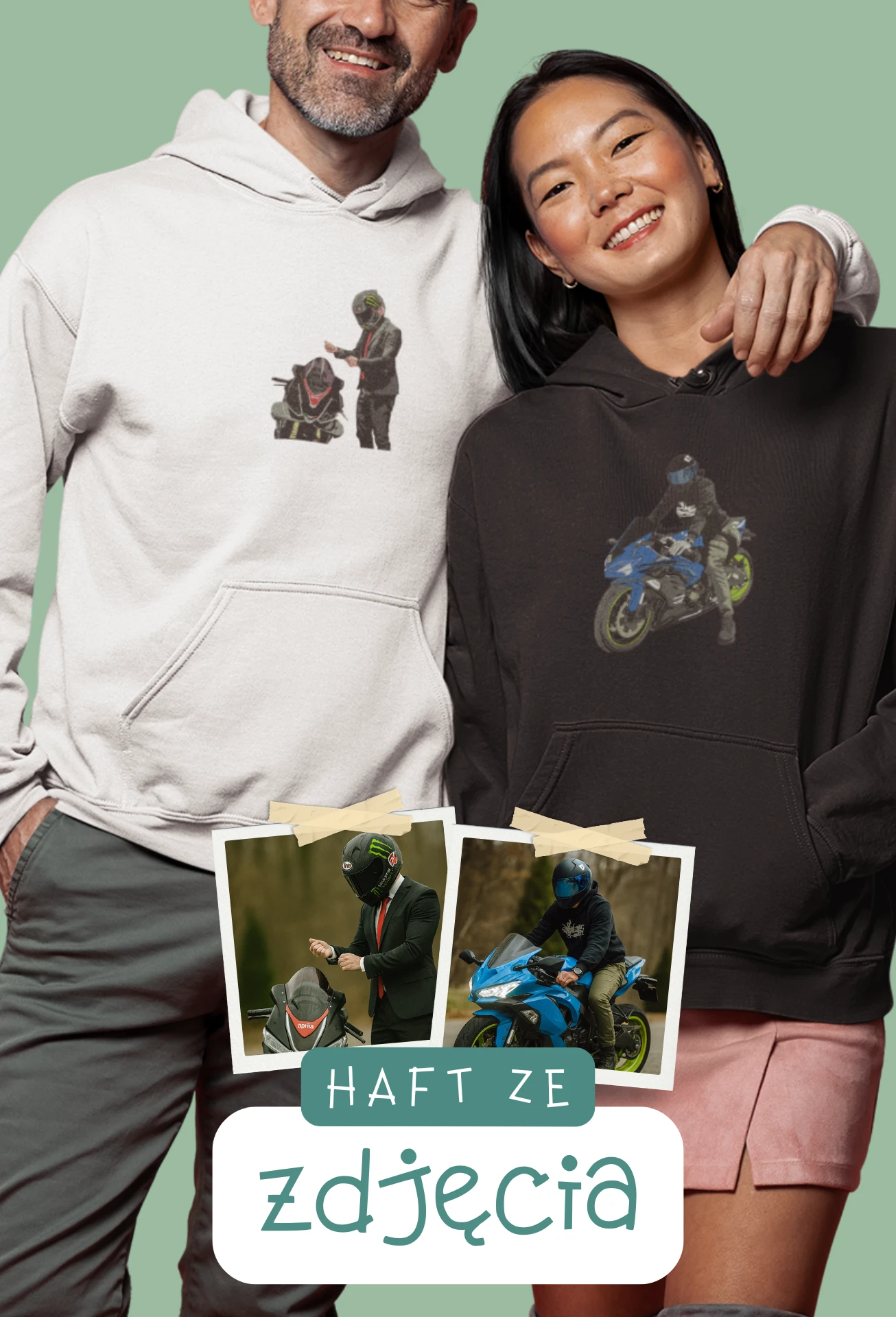 Personalizowana Bluza Haftowana – Twoje Zdjęcie z Pojazdem