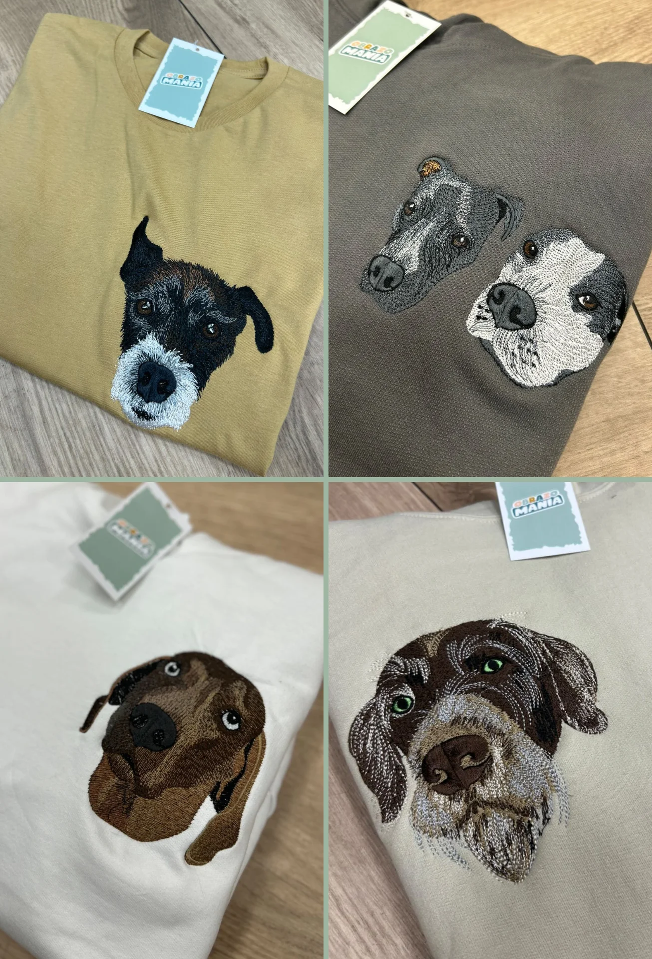 Personalizowana Koszulka Haftowana – Ze Zdjęcia Twojego Zwierzaka (Głowa)