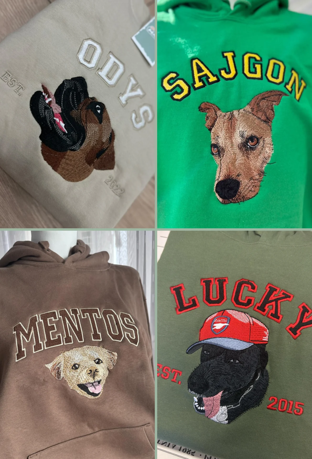 Personalizowana Bluza Haftowana - ze Zdjęcia Twojego Zwierzaka - Imię i Data