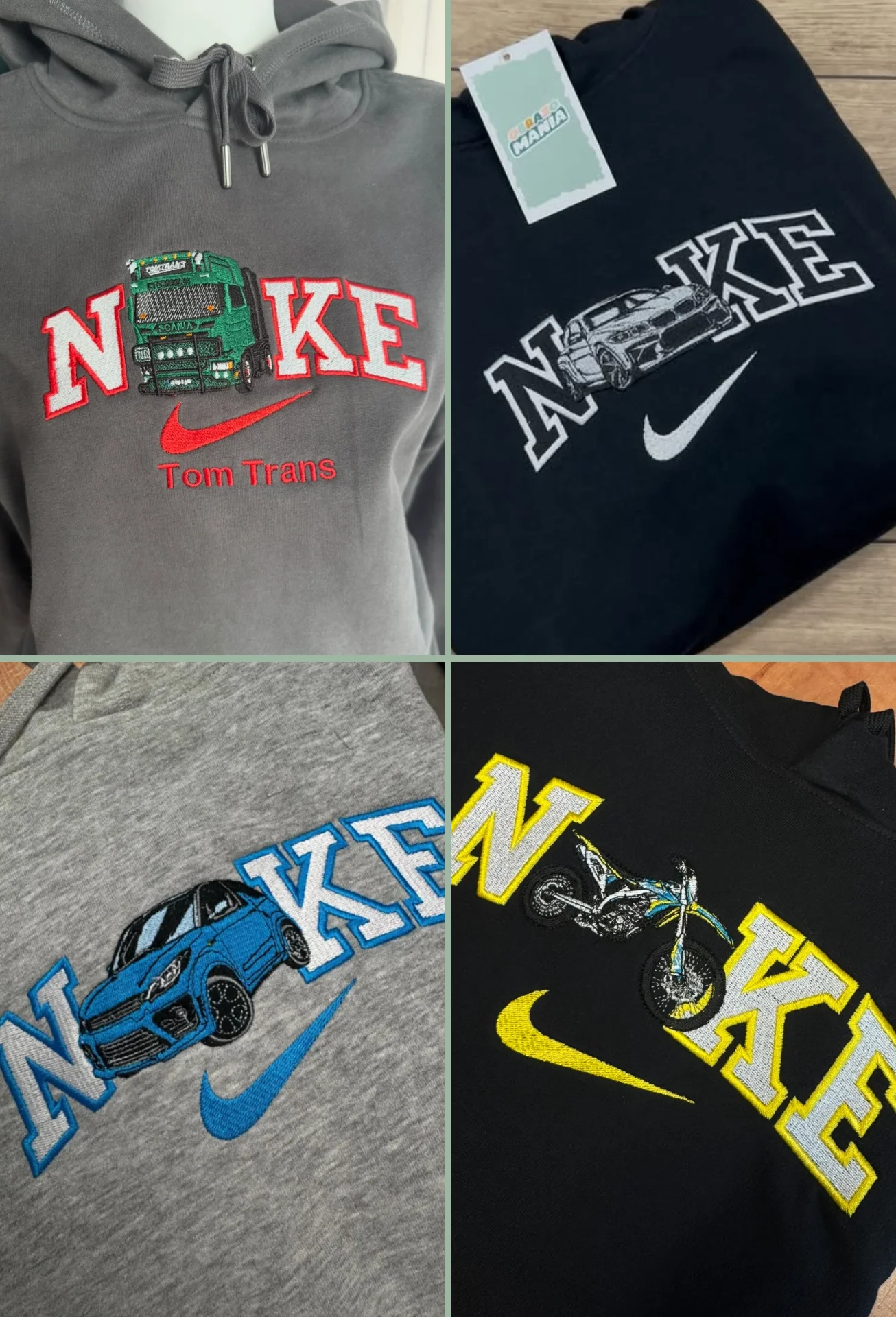 Personalizowana Bluza Haftowana - Samochód z Twojego Zdjęcia + NKE