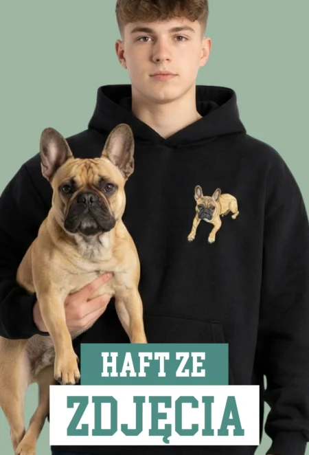 Personalizowana Bluza Haftowana - ze Zdjęcia Twojego Zwierzaka - Z CIAŁEM