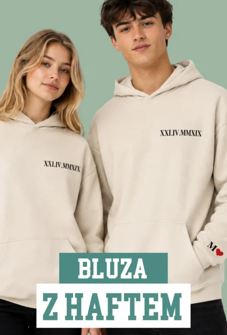 Personalizowana Bluza Haftowana - Twoja Data - Mała