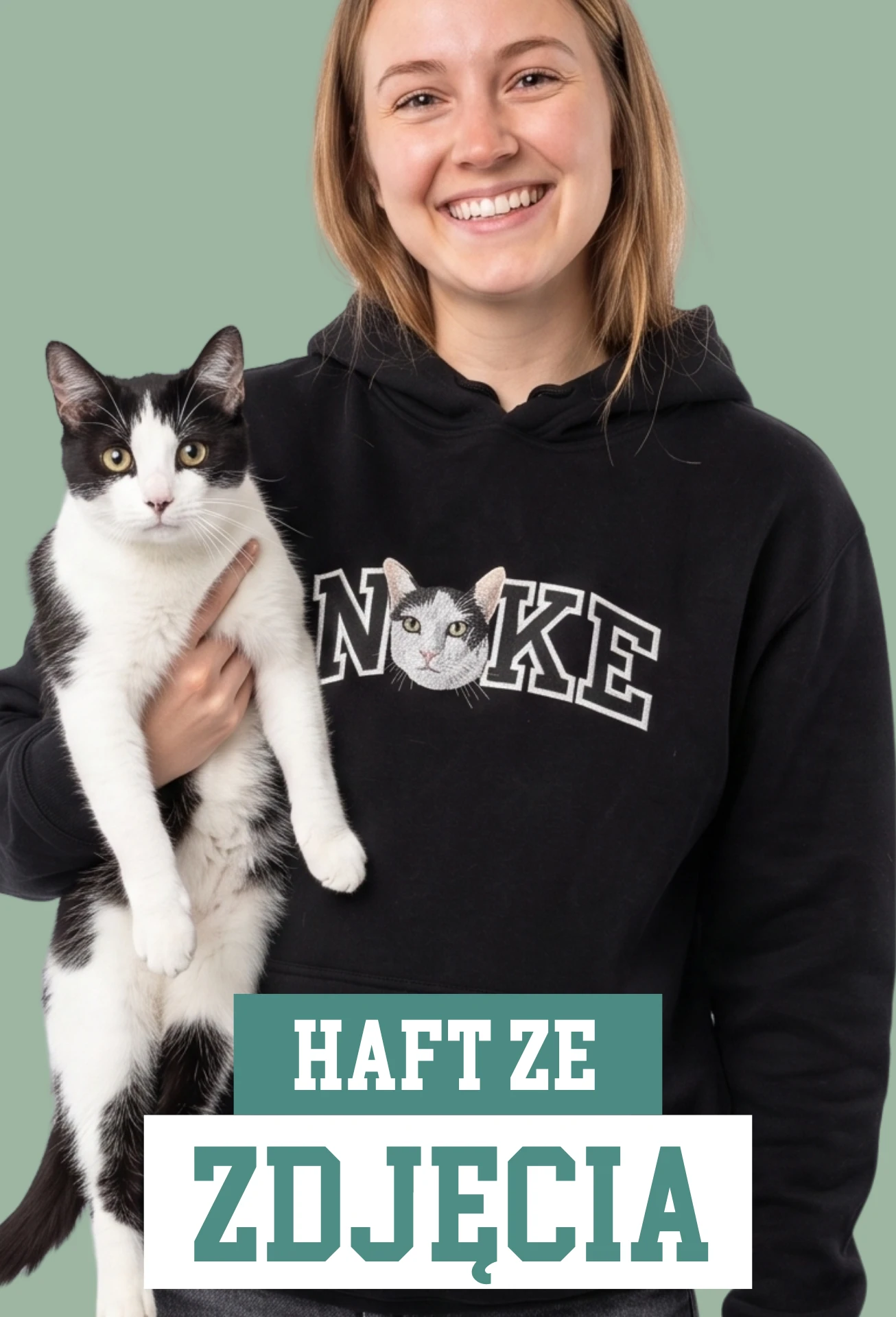 Personalizowana Bluza Haftowana - ze Zdjęcia Twojego Zwierzaka - NKE