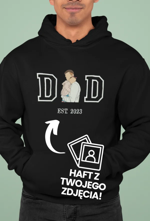 Personalizowana Bluza Haftowana - Dad z Twoim Zdjęciem