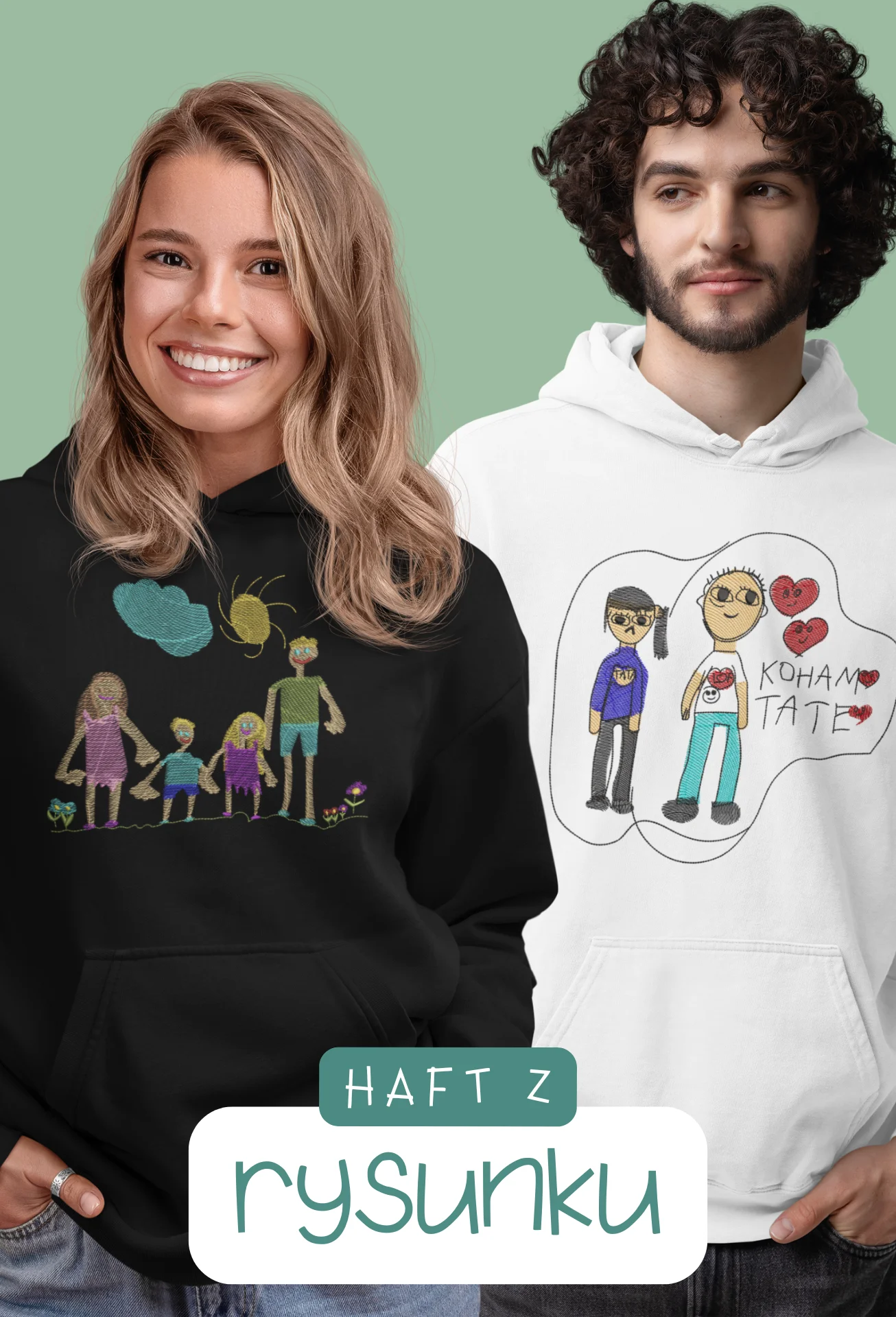 Personalizowana Bluza Haftowana - Z Rysunku Dziecka