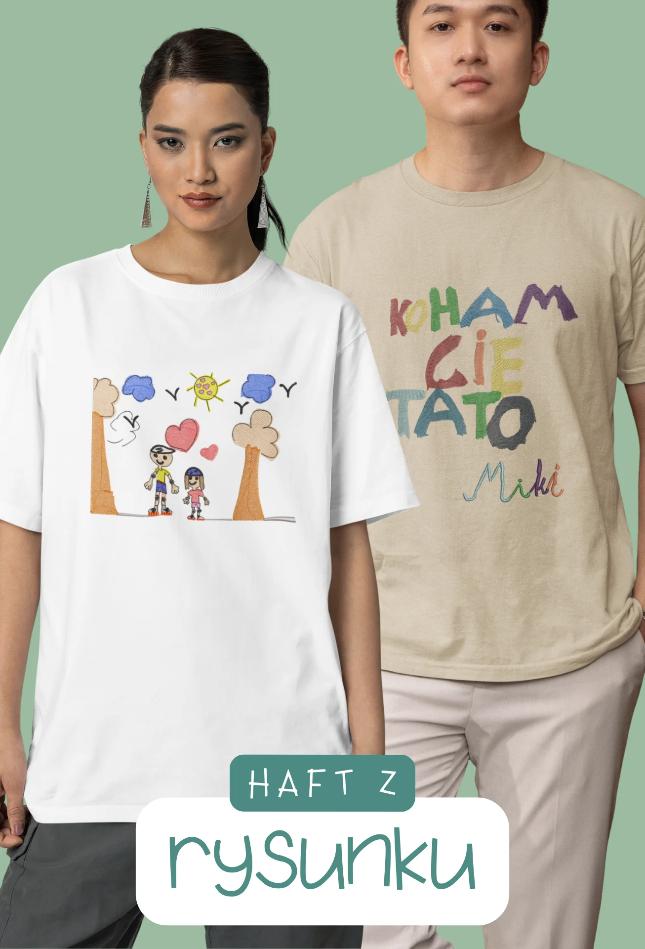 Personalizowana Koszulka Haftowana - Z Rysunku Dziecka