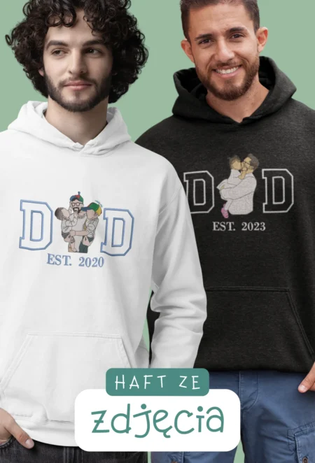Personalizowana Bluza Haftowana - Dad z Twoim Zdjęciem