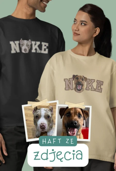 Personalizowana Koszulka Haftowana - ze Zdjęcia Twojego Zwierzaka - NKE