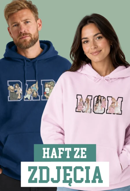 Personalizowana Bluza Haftowana - Dad/Mom z Twoim Zdjęciem