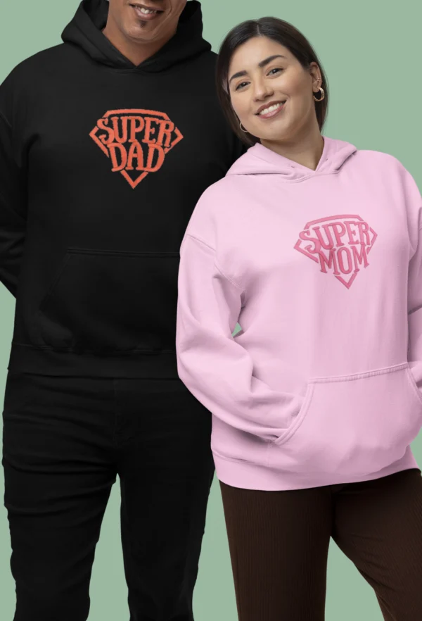 Personalizowana Bluza Haftowana - Super Dad/ Super Mom
