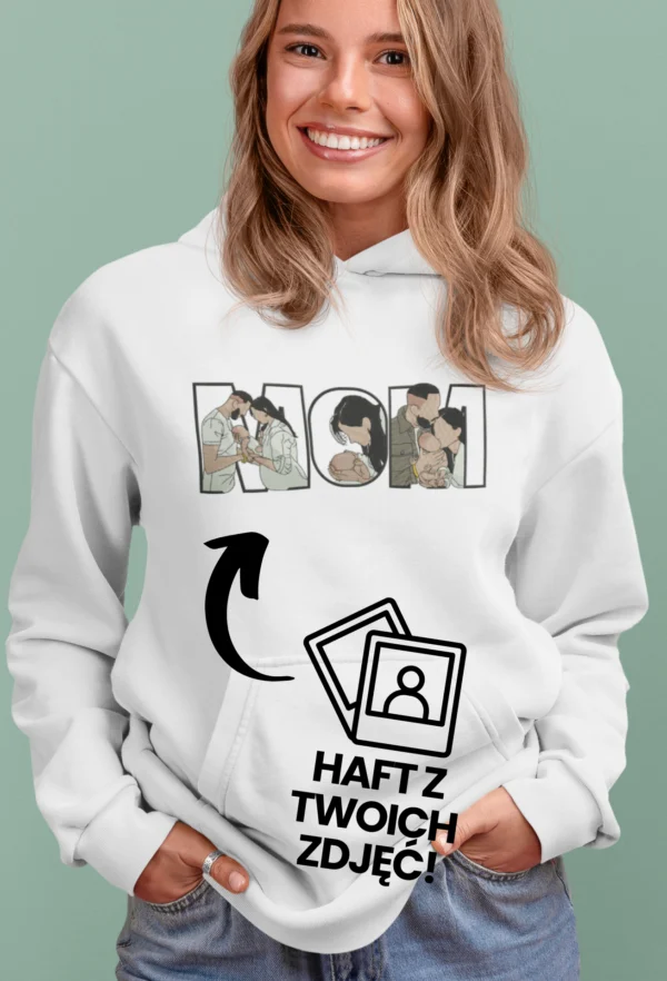 Personalizowana Bluza Haftowana - Dad/Mom z Twoim Zdjęciem