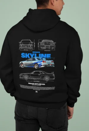 Bluza z Nadrukiem – Nissan Skyline R34