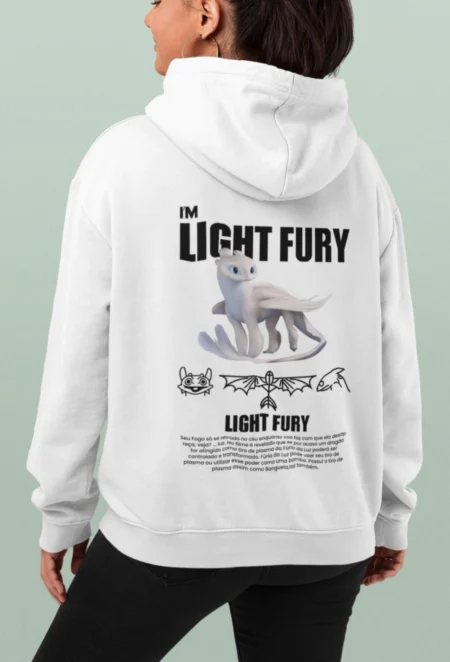 Bluza z Nadrukiem – z Nadrukiem – Biała Furia