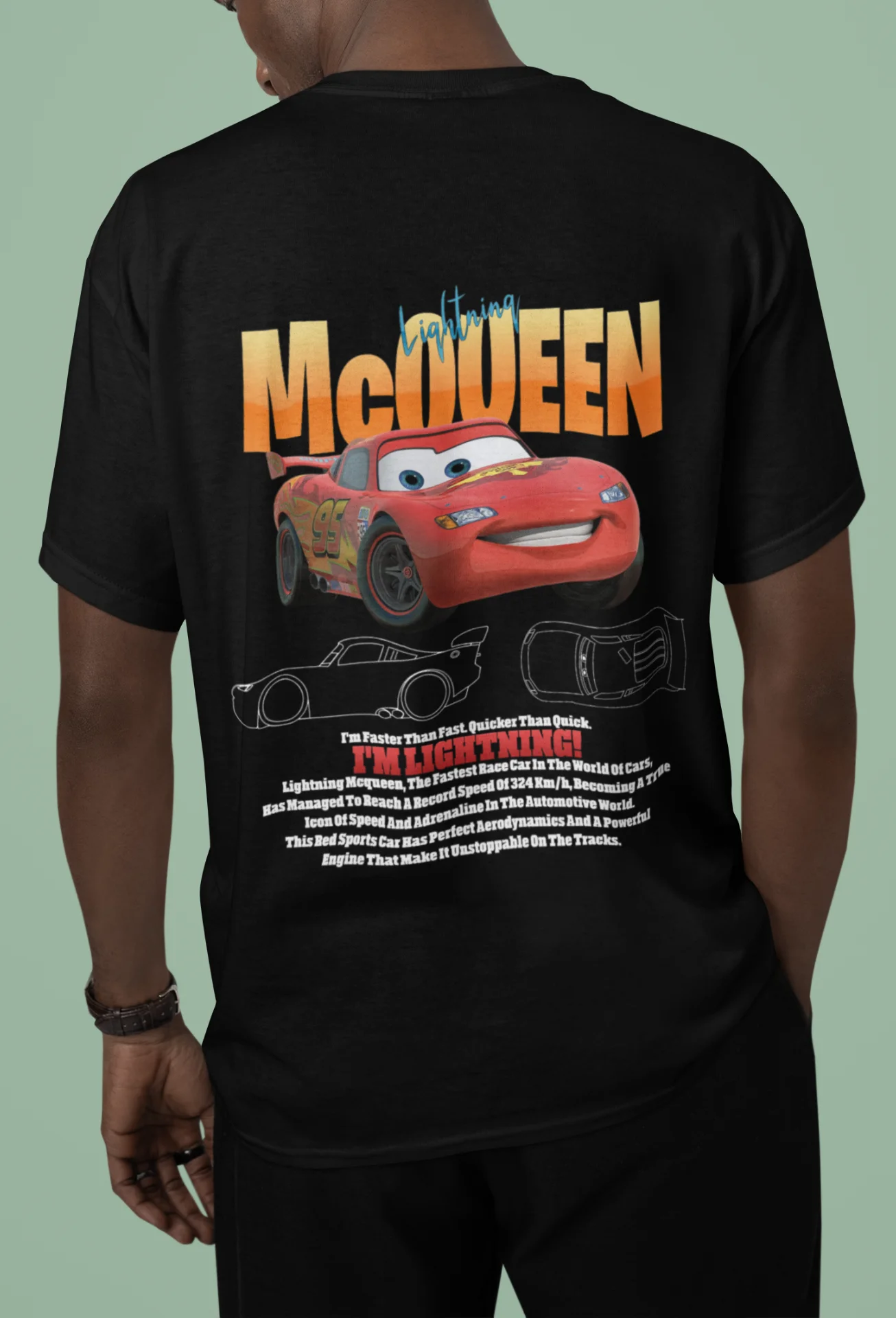 Koszulka z Nadrukiem - Zygzak McQueen - Auta