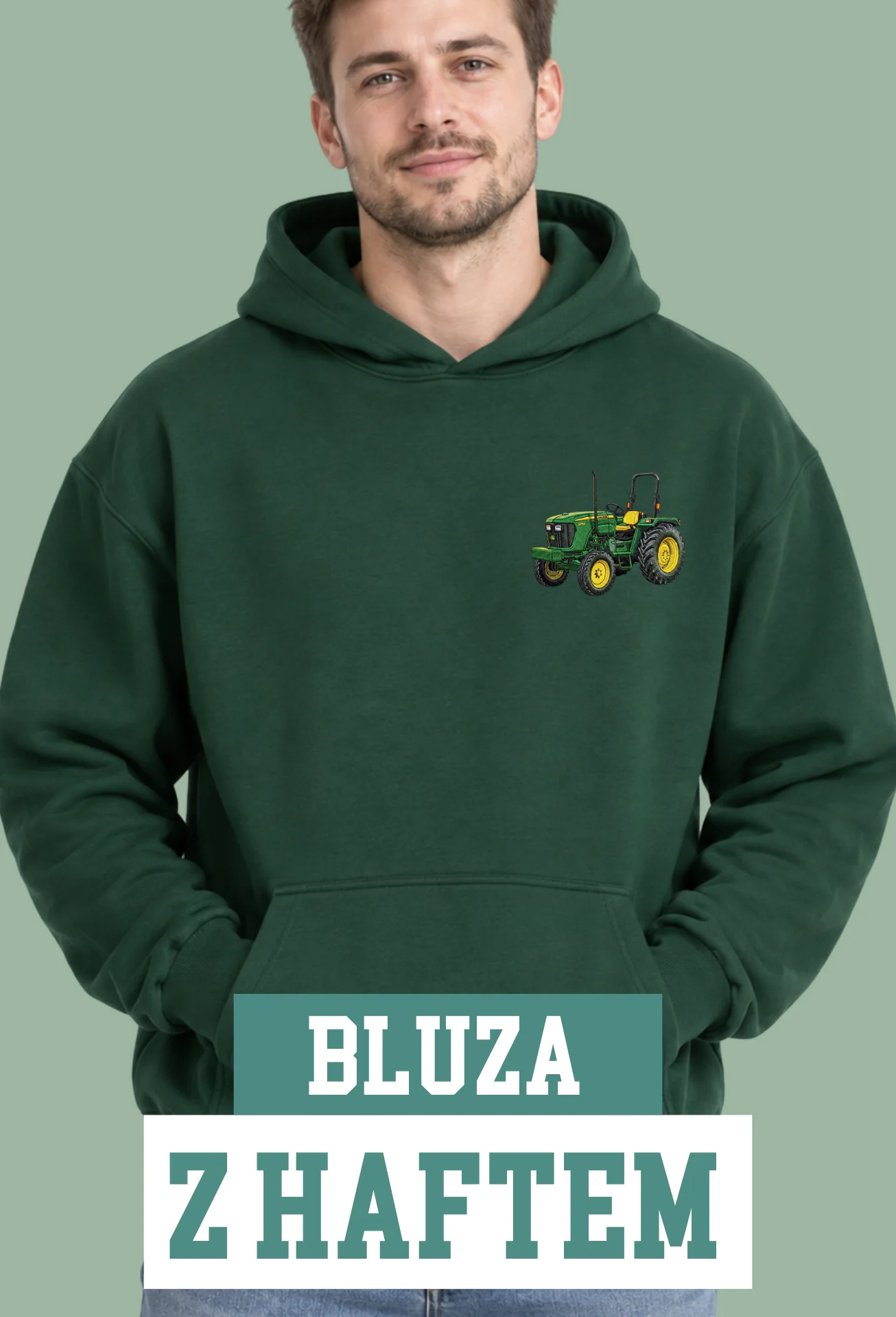 Bluza z Haftem - Traktor John Deere