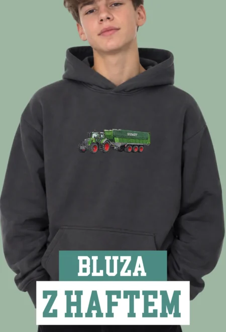 Bluza z Haftem - Traktor Fendt z Przyczepą Fendt