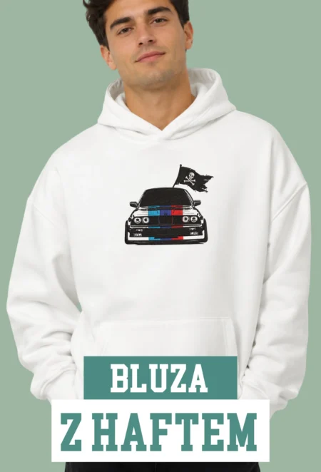 Bluza z Haftem - BMW E30 z Flagą Piracką