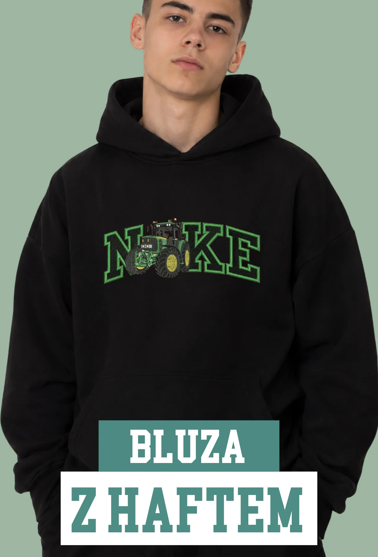 Bluza z Haftem - Traktor John Deere NKE